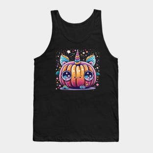 Cute Unicorn Pumpkin Funny Halloween Costume Tank Top